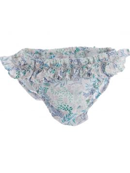 printed swimsuit with smock 
