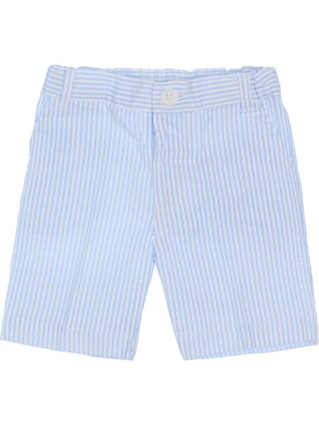 bermuda a righe goffrate con tasche