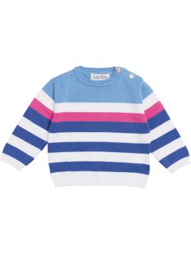 pullover bimbo a righe in cotone