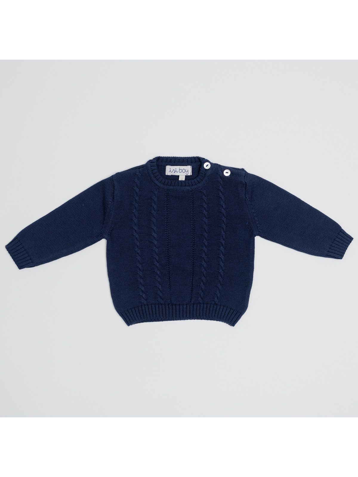 pullover bimbo a trecce in cotone