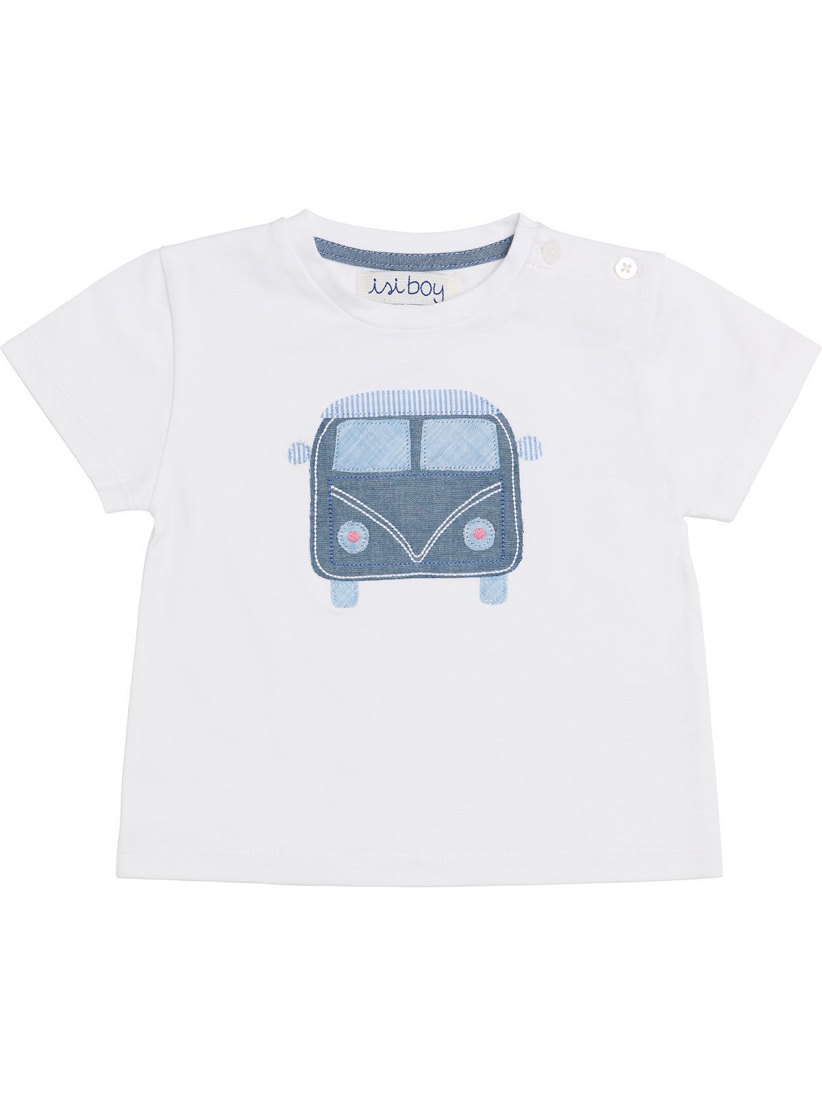 T-shirt bimbo in jersey con patch furgoncino