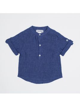 camicia bimbo in lino alla coreana 
