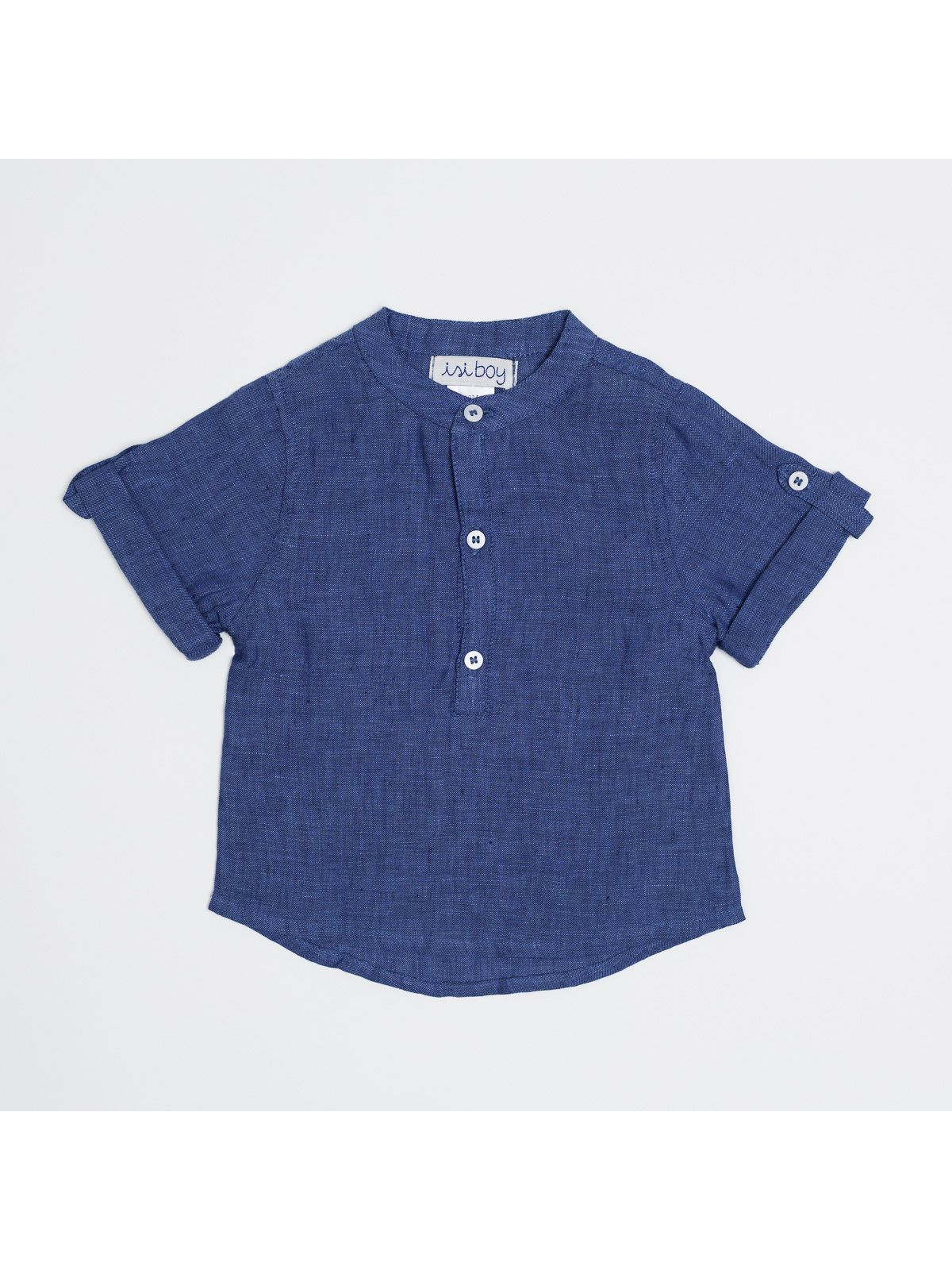 camicia bimbo in lino alla coreana 