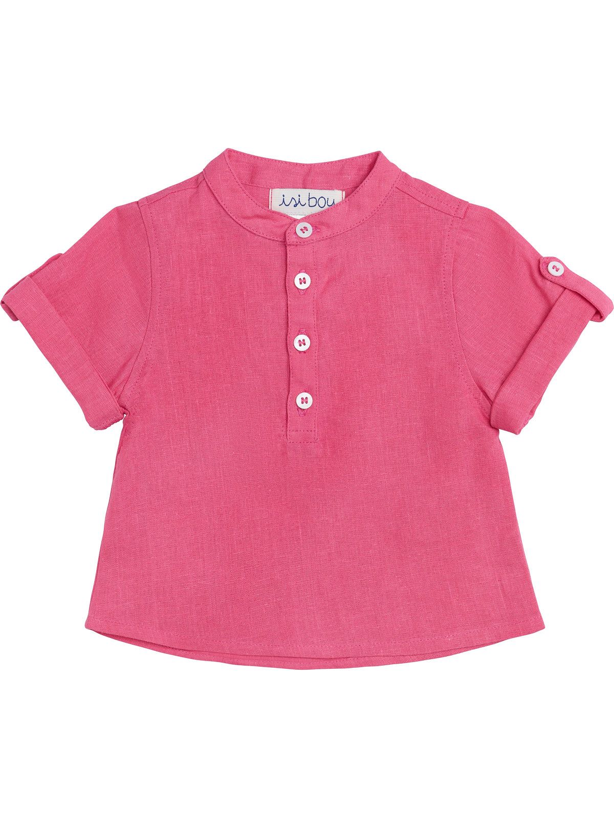 camicia bimbo in lino alla coreana 