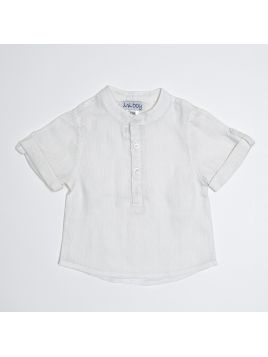 camicia bimbo in lino alla coreana 