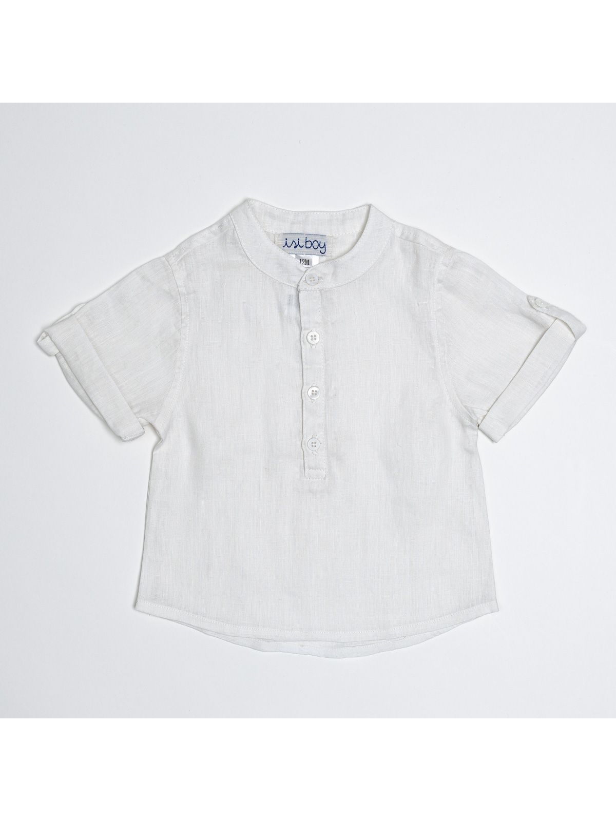 camicia bimbo in lino alla coreana 