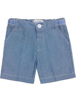 bermuda bimbo in tela di cotone con tasche
