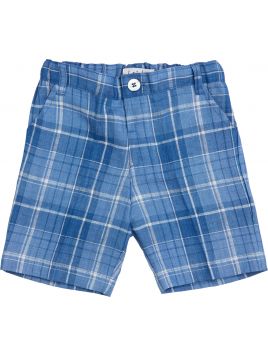 linen tartan boy bermuda