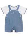 completo bimbo - T-shirt in jersey e salopette in tela di cotone