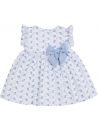 punched fabric dress with fil a fil ribbon