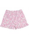 fashion printed fabric shorts with frills