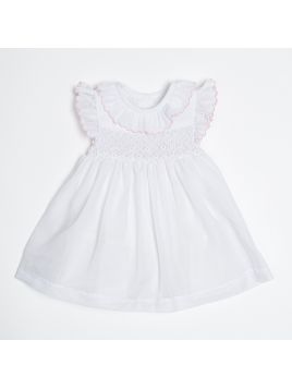 vestito battesimale in voile con smock