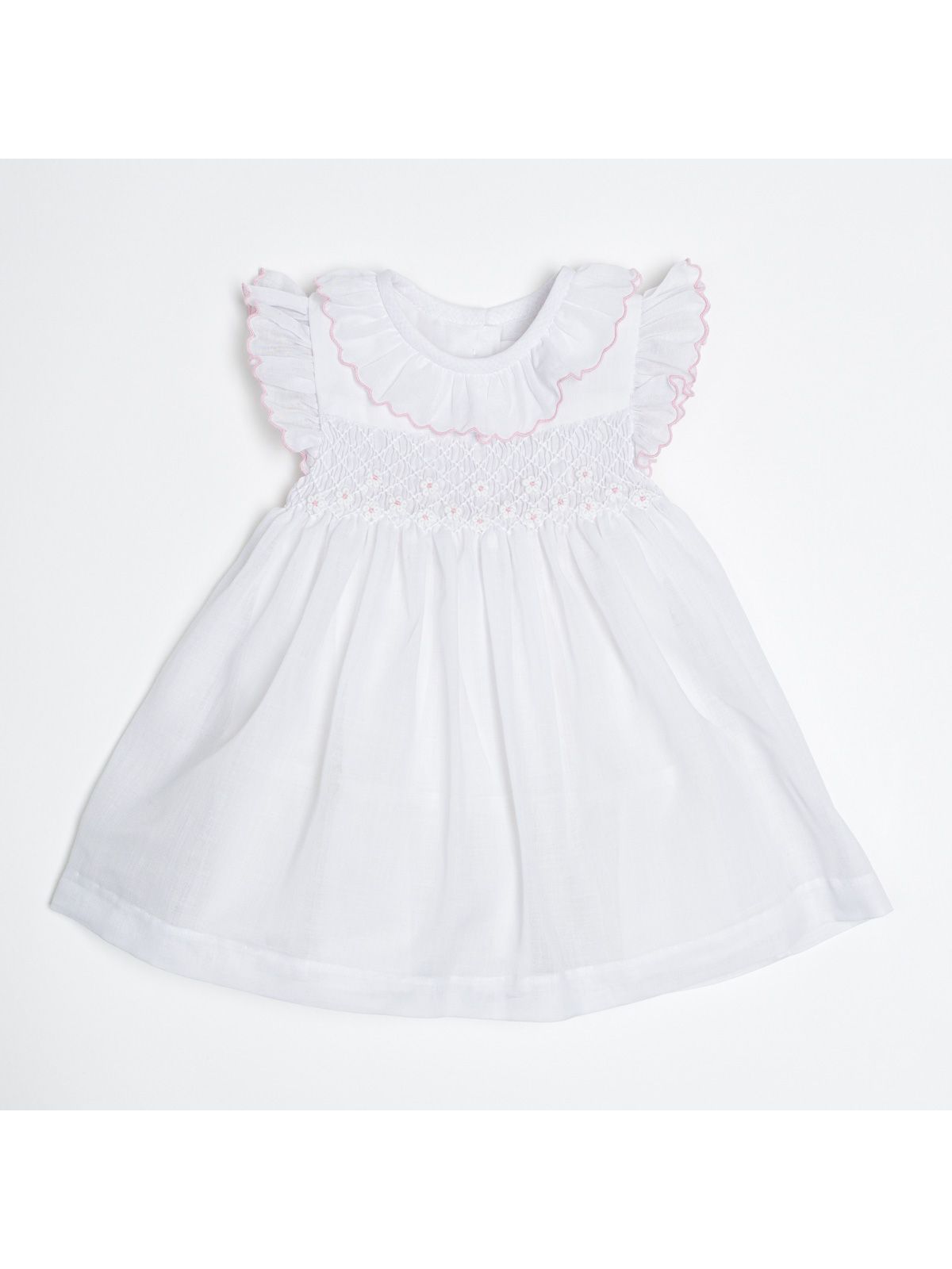 vestito battesimale in voile con smock