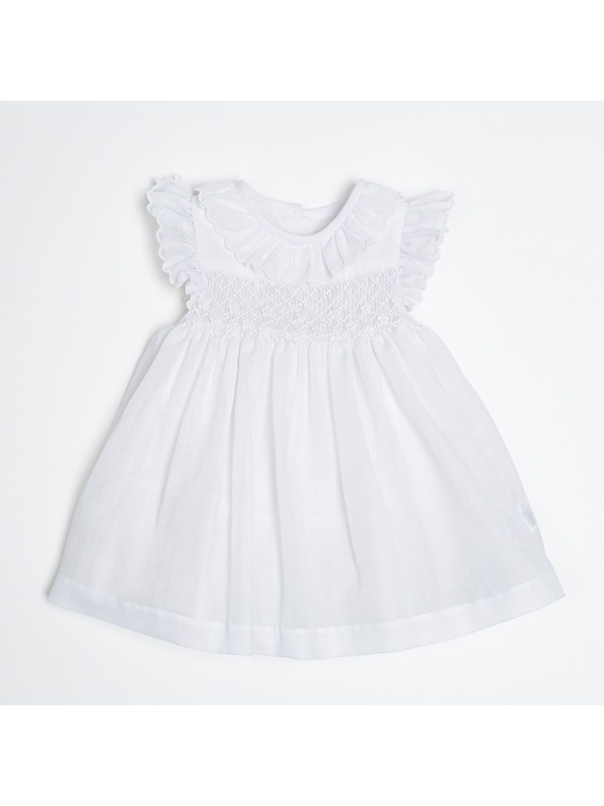vestito battesimale in voile con smock
