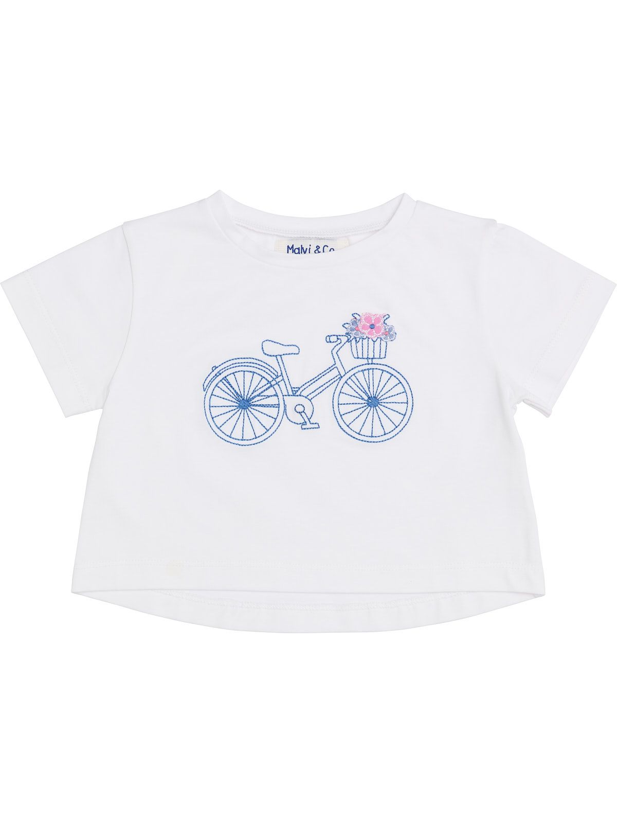 jersey crop top with bicycle detail