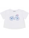 jersey crop top with bicycle detail