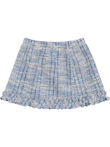 minigonna in tessuto tweed