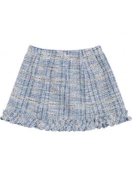 minigonna in tessuto tweed