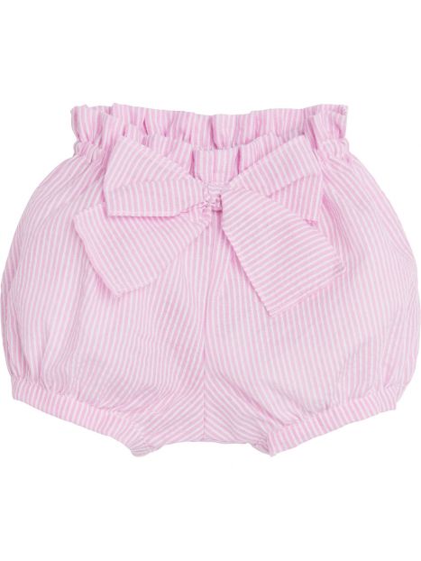culotte con fiocco a righe goffrate