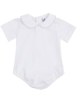 jersey body with scallops and dots embroidery on collar