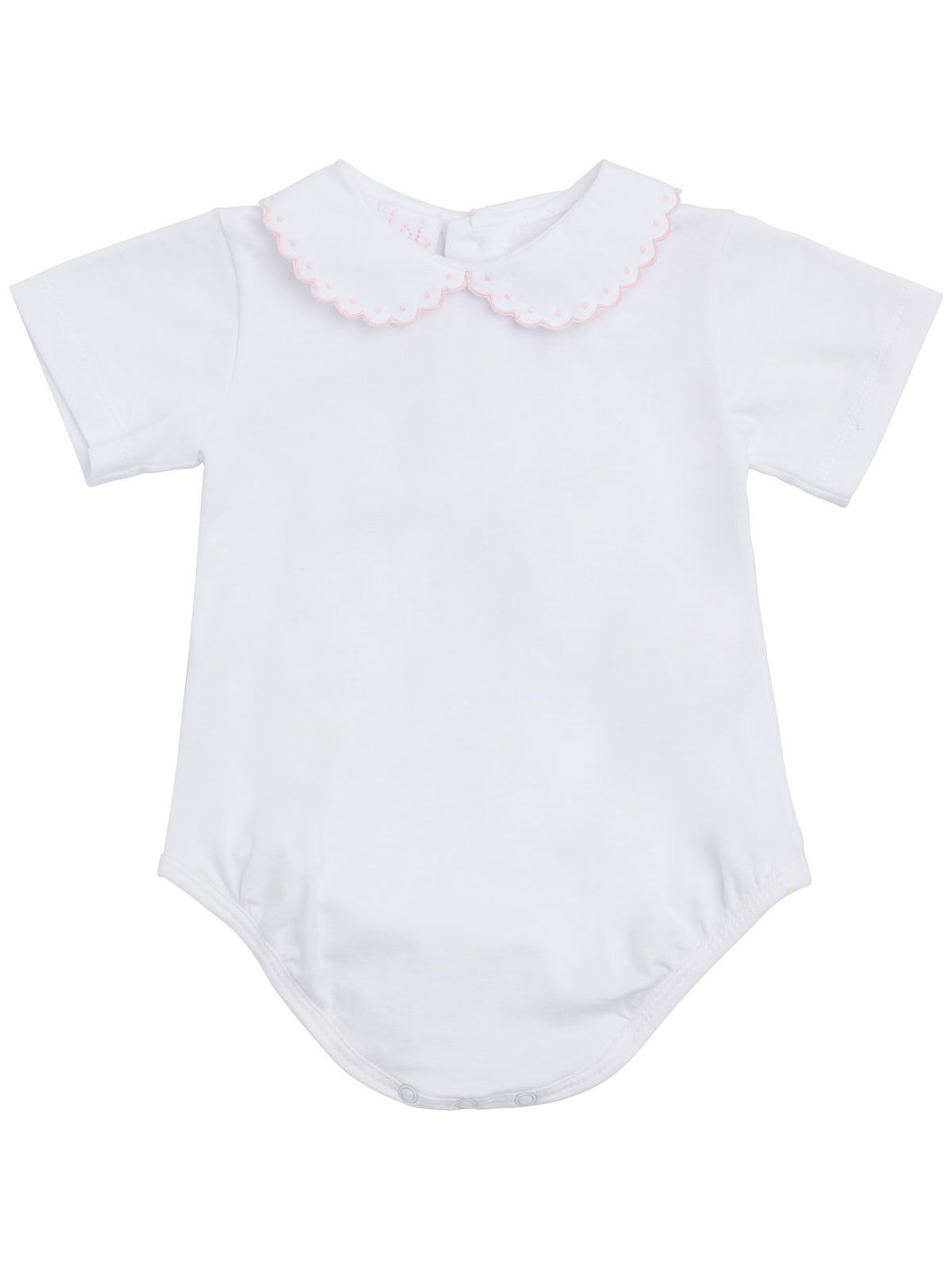 jersey body with scallops and dots embroidery on collar