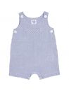 seersucker stripes dungarees with front pocket