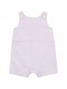seersucker stripes dungarees with front pocket