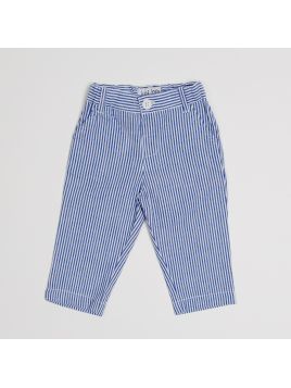 pantaloni a righe goffrate con tasche
