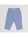 seersucker stripes trousers with pockets