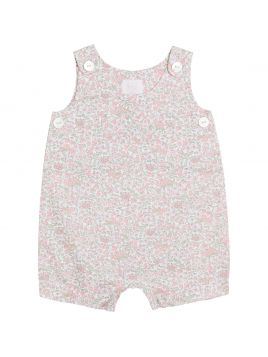 flower printed fabric dungarees