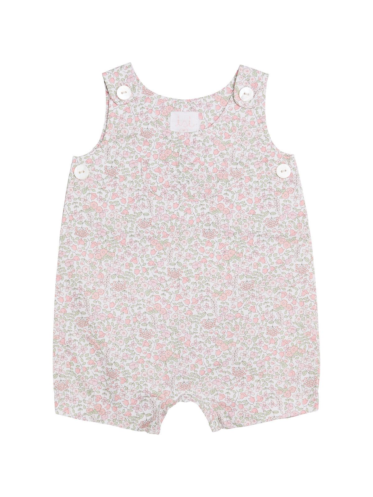 flower printed fabric dungarees