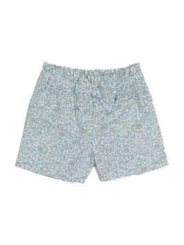 flowe printed fabric shorts with bow