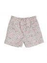 shorts in tessuto stampato a fiori con fiocco