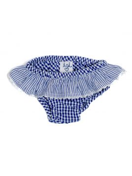 seersucker checks and stripes swimsuit with frill