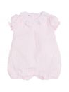 tutina a quadretti goffrati con ricamo su colletto frill 