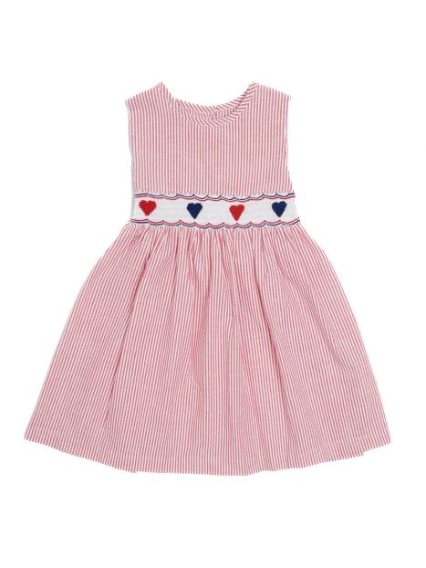 vestito con smock cuori