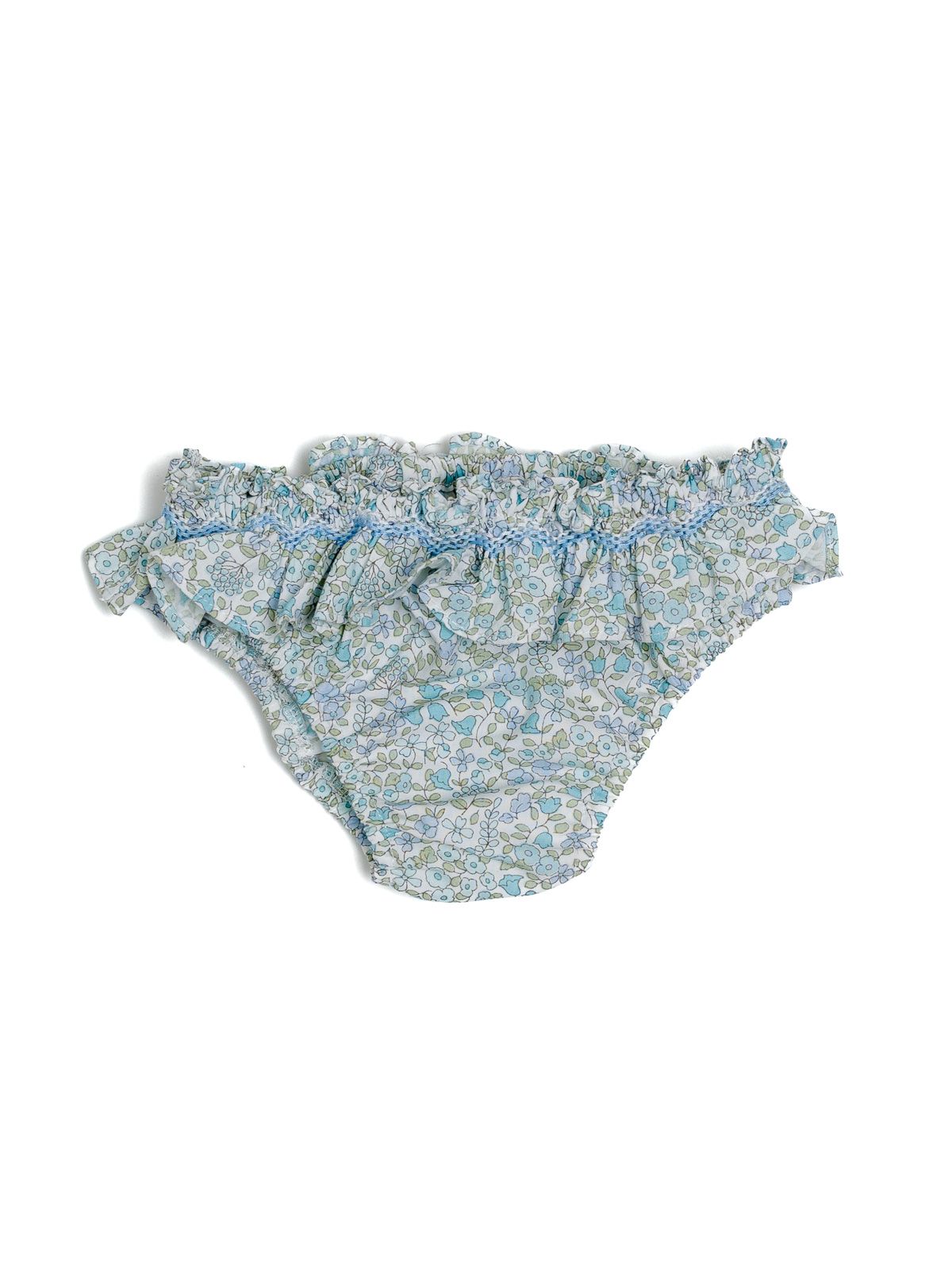 costume slip in tessuto stampati a fiori  con smock e rouche