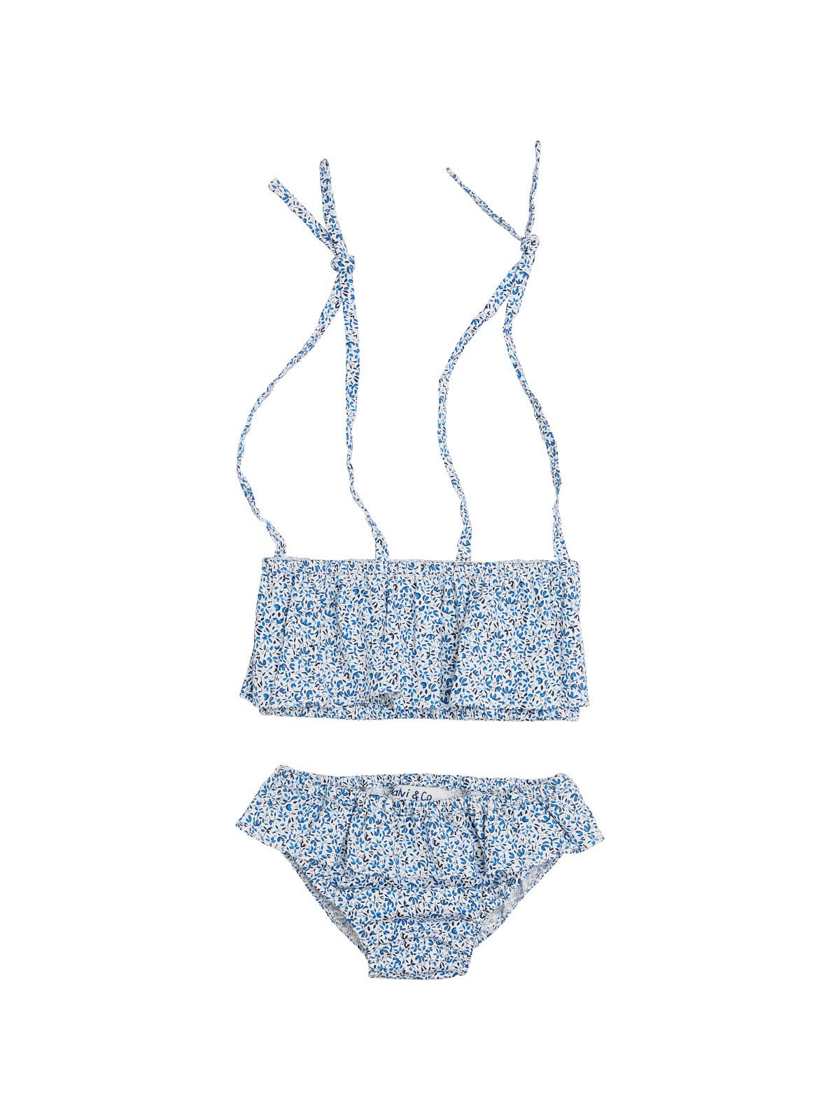 bikini in tessuto stampato a fiori 