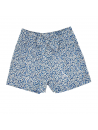 shorts in tessuto stampato a fiori con fiocco