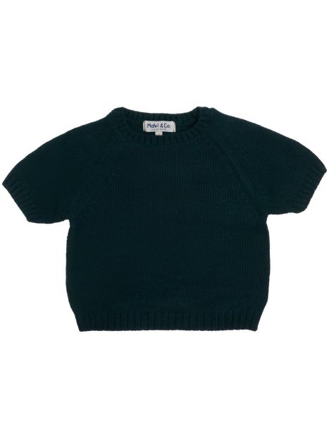 wool/cashmere sweater with short sleeves