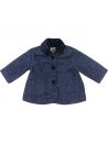 cappotto in lana con rifiniture in velluto
