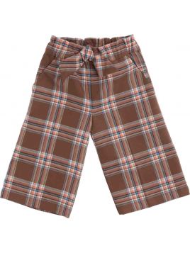 fashion tartan 3/4 trousers with bow