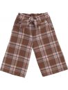 pantaloni 3/4 con fiocco in tartan moda