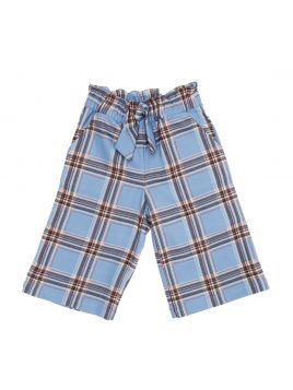 pantaloni 3/4 con fiocco in tartan moda