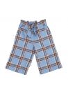 pantaloni 3/4 con fiocco in tartan moda
