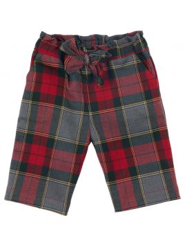 tartan trousers with ribbon
