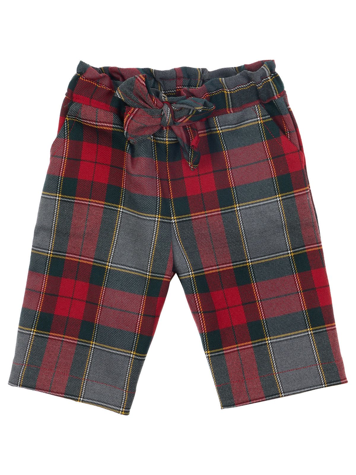 tartan trousers with ribbon