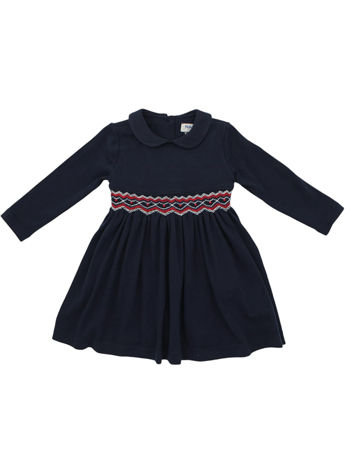 interlock dress with smock