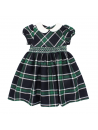 vestito in tartan con smock