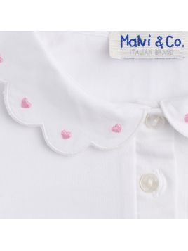 jersey polo with heart embros on collar